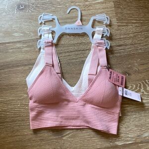 Danskin Pink and Cream Bras size Medium